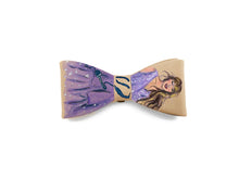 Load image into Gallery viewer, Bow clips with a design of taylor swift on beige background