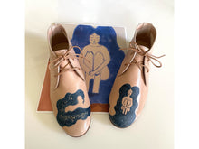Load image into Gallery viewer, handpainted Italian comfortable chukka boots/oxford shoes with custom design