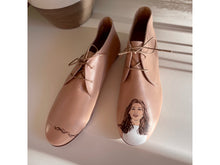 Load image into Gallery viewer, handpainted Italian comfortable chukka boots/oxford shoes with custom design