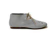 Load image into Gallery viewer, handpainted Italian comfortable gray chukka boots with love mother design
