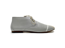 Load image into Gallery viewer, handpainted Italian comfortable gray chukka boots with geometry design
