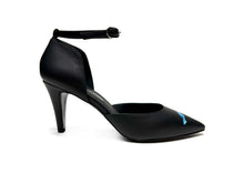 Load image into Gallery viewer, Stylish Italian leather high heels with a hand painted old world dance theme, perfect for vintage lovers