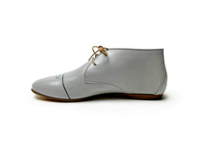 Load image into Gallery viewer, handpainted Italian comfortable gray chukka boots with love mother design