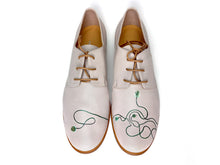Load image into Gallery viewer, Elegant handcrafted Italian white shoes adorned with a subtle minimalist details