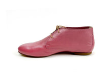 Load image into Gallery viewer, handpainted Italian comfortable mauve chukka boots with flower design