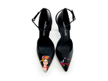 Load image into Gallery viewer, Black Italian heels and artistic design of frida