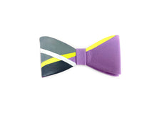 Load image into Gallery viewer, sleek purple bow with a minimalist hand-painted design