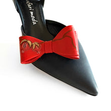 Load image into Gallery viewer,  Hand painted Yalda Night design featuring vibrant pomegranates on elegant high heels