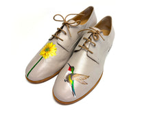 Load image into Gallery viewer, Hand-painted shoes featuring an abstract blend of bird and flower motifs