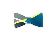 Load image into Gallery viewer, sleek blue bow with a minimalist hand-painted design