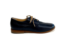 Load image into Gallery viewer, handpainted Italian comfortable oxford navy blue with positano design