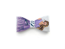 Load image into Gallery viewer, Bow clips with a design of taylor swift on white background
