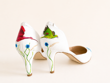 Load image into Gallery viewer, Custom Bridal Shoes, handpainted Italian leather wedding heels
