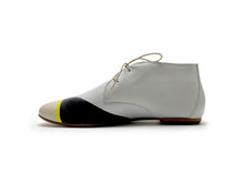 Load image into Gallery viewer, handpainted Italian comfortable gray chukka boots with geometry design
