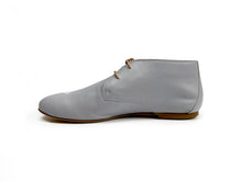 Load image into Gallery viewer, handpainted Italian comfortable gray chukka boots with rose design
