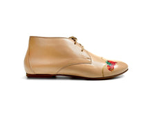Load image into Gallery viewer, handpainted Italian comfortable beige chukka boots with pomegranate design
