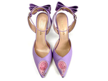 Load image into Gallery viewer, Stylish high heels with a unique hand painted Valentine’s design perfect for a romantic touch
